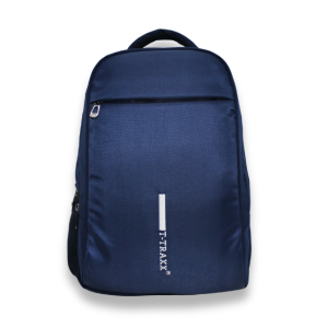 T-TRAXX 19L Navy Blue Laptop Backpack: 16 Inch, Cushioned Back Support, and Organizer