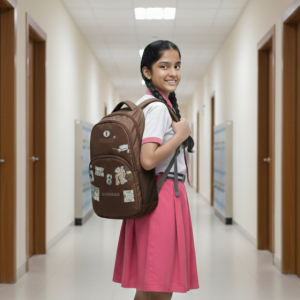 T-TRAXX School Bag for Kids (5th–7th Std) | Durable 2-Compartment Backpack